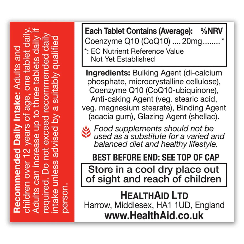 CoQ-10 20mg information