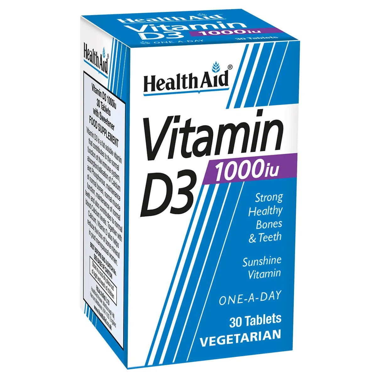 HealthAid Vitamin D3 1000IU Tablets - MJ protein Supplement